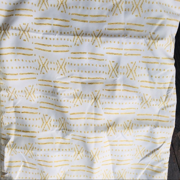 Set 2 Boho Style KING White w/ Yellow Gold Holli Zollinger Pillow Shams NWT NEW - Picture 7 of 9
